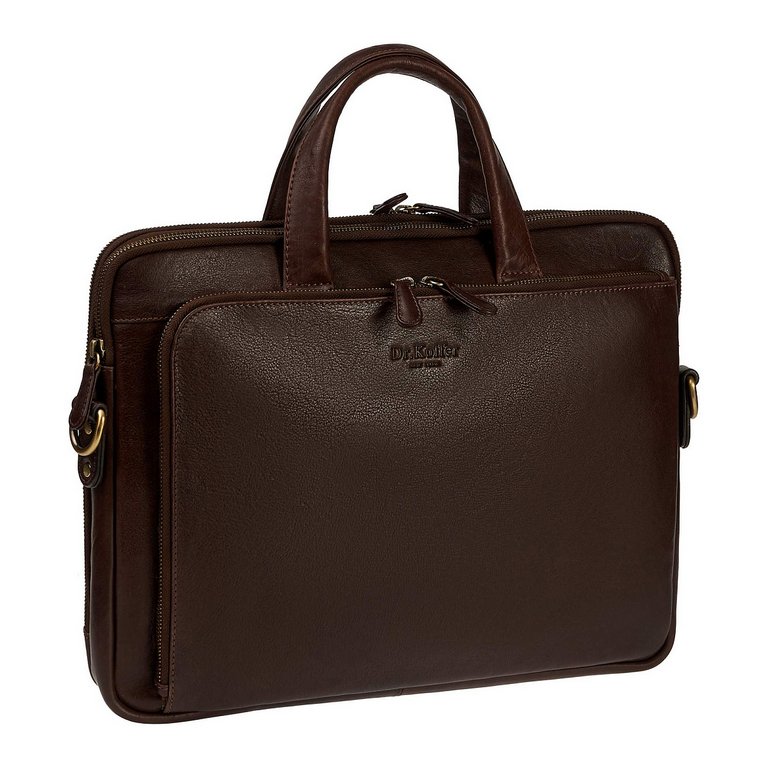 Портфель Dr.Koffer 39*31*6 нат. кожа, коричневый