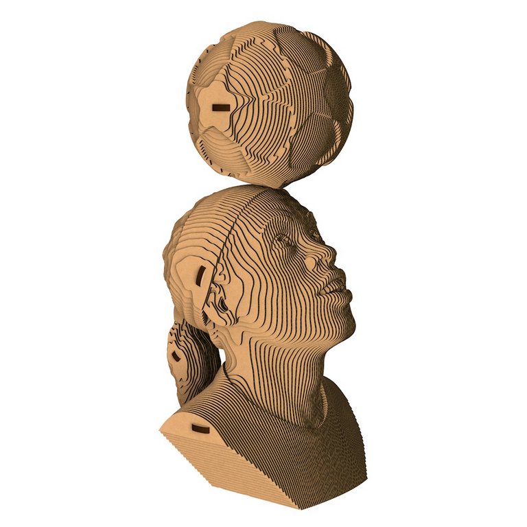 Сборная модель из гофрокартона "Рональдиньо с мячем" h=29см, 182 дет., 6+, 5cult