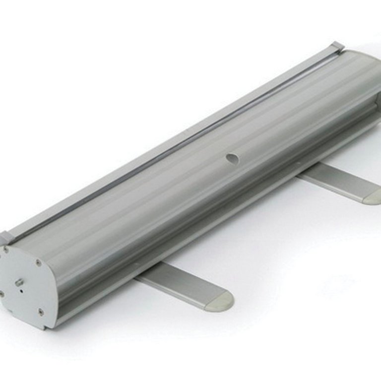 Стенд мобильный для баннера "Роллскрин 2(80)" размер рекламного поля 800*2000мм, алюминий