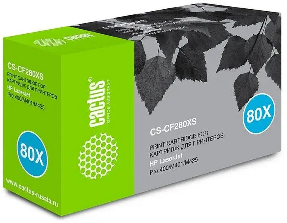 Картридж Cactus CS-CF280XS для LaserJet Pro M401/M425, 6900 стр