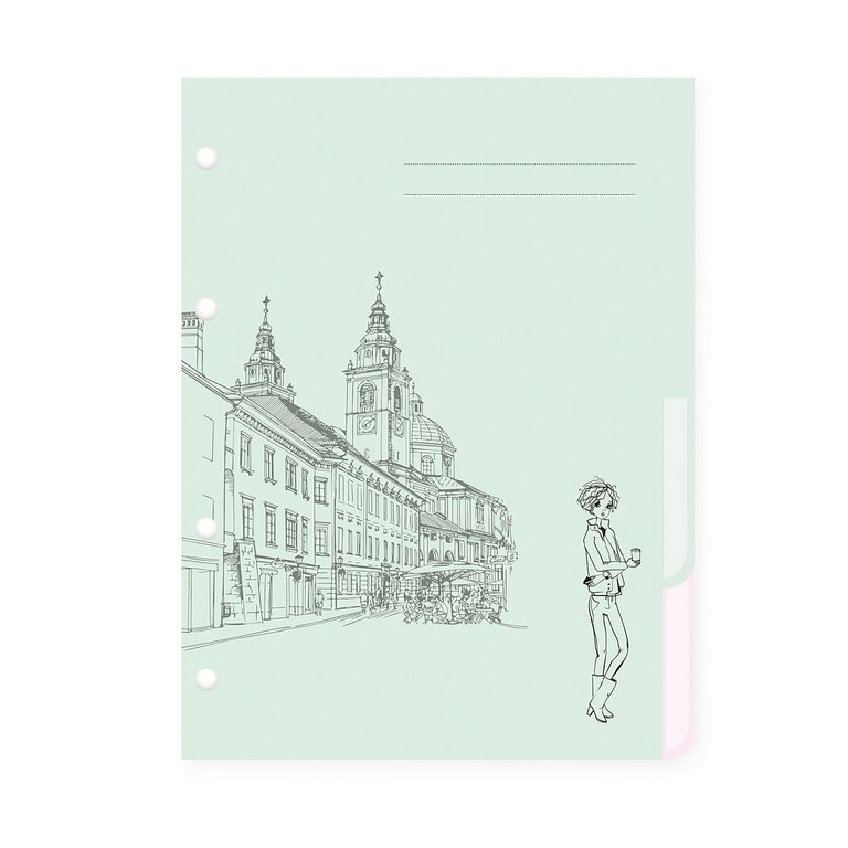 Разделители для тетради на кольцах А5 4л. "РОМАНТИКА ПУТЕШЕСТВИЙ"