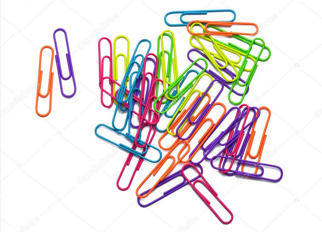 Скрепки 28 мм 100 шт/уп цветные deVENTE