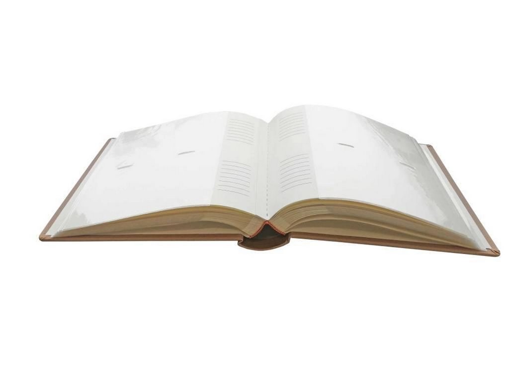 Фотоальбом 200 фото 10*15см "Делюкс" ПП карман с окном, бежевый под замшу 23*22 см