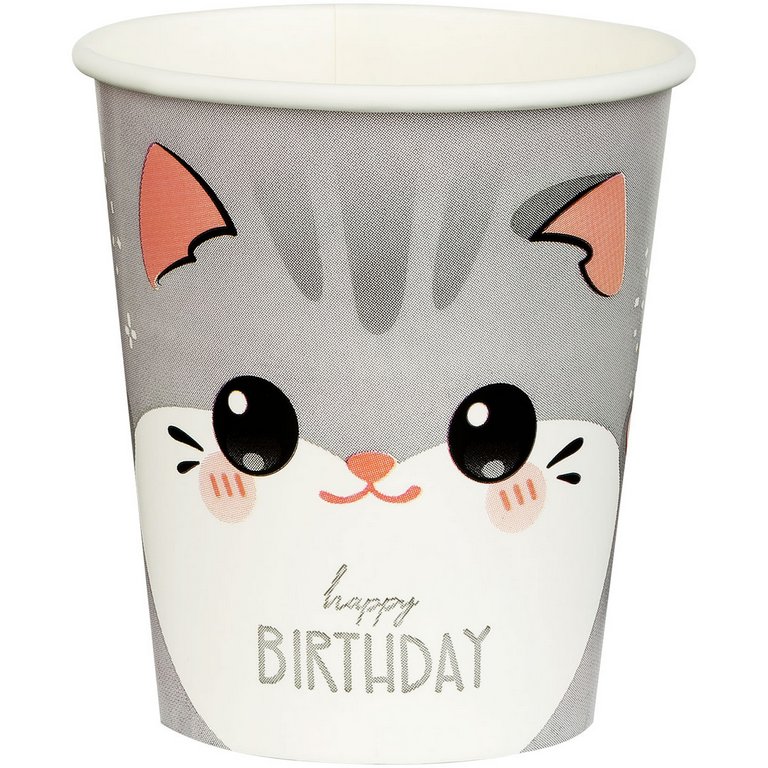 Стакан картонный 0,2 л. 6шт/уп  "Kitten" MESHU