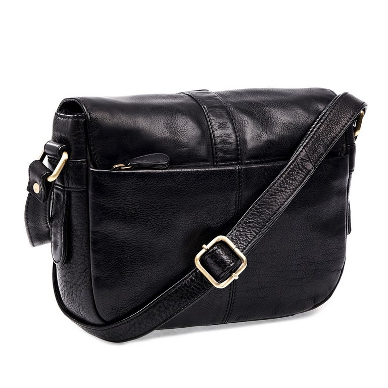 Сумка женская Dr.Koffer 25х20х7см см, нат.кожа черная