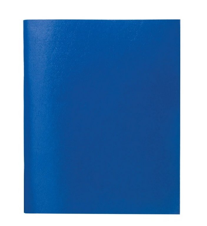 Тетрадь 96 лист лин. А4 на скрепке, бумвинил, синяя