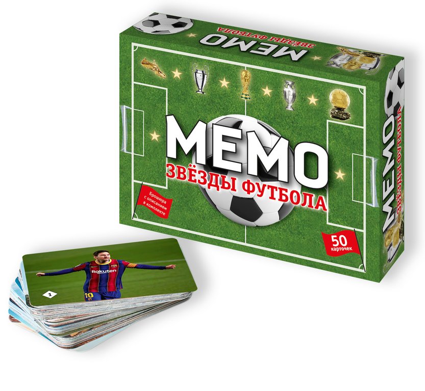 Игра настольная  Мемо "Звезды футбола" (5+) Нескучные игры