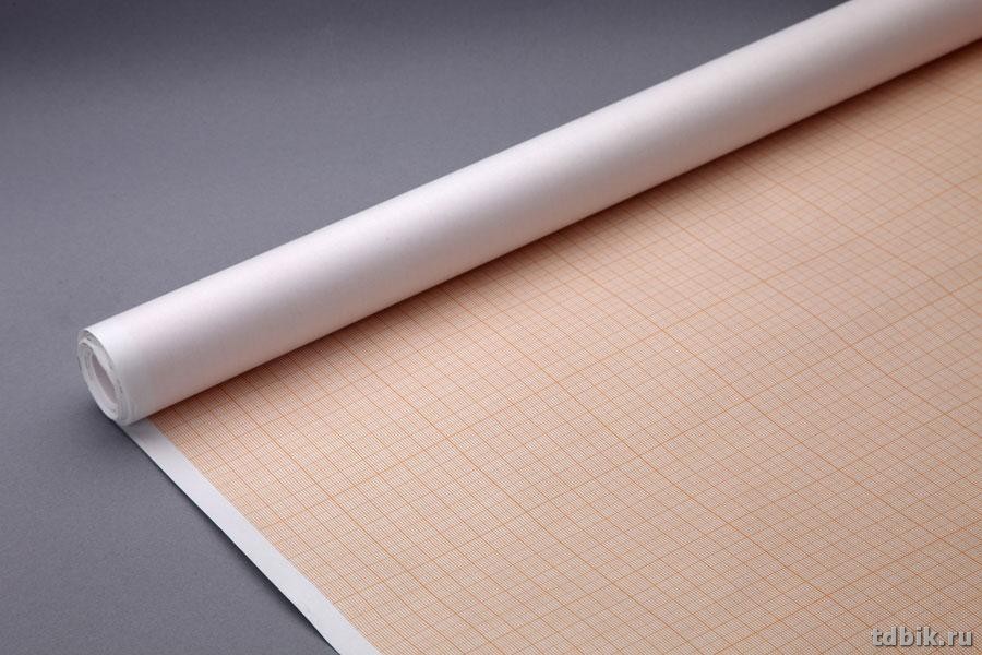 Миллиметровая бумага 878 мм*10 м, в рулоне, оранжевая