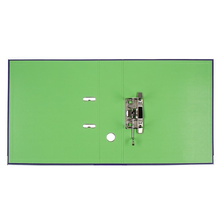 Папка-регистратор А4 75мм Lamark, двустор. покрытие, метал. окантовка,пл. карман на торце фиолетовая