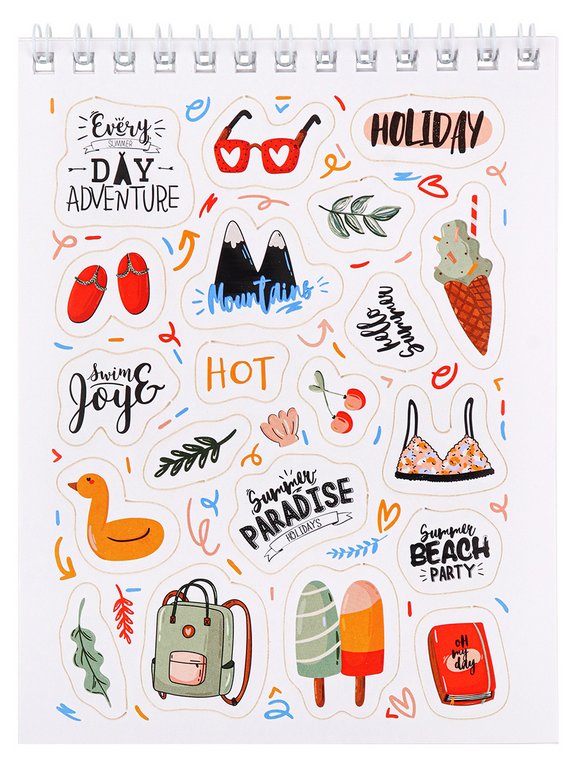 Набор наклеек 150 шт "Моё лето" 16л., А6, MILAND