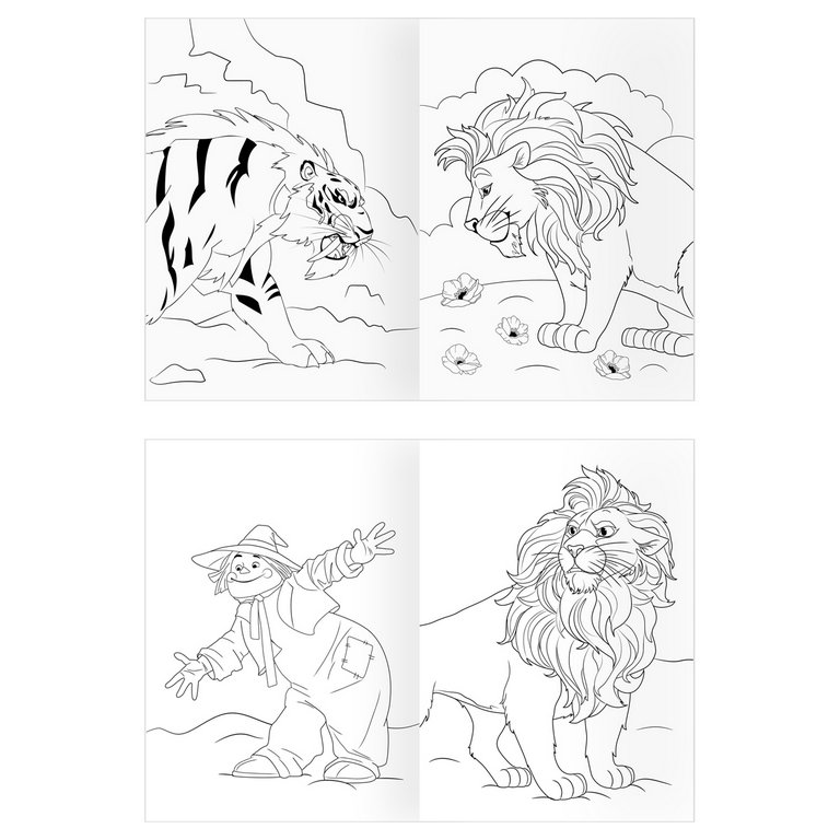 Раскраска А4 "Волшебник Изумрудного города" 16 стр ТРИ СОВЫ