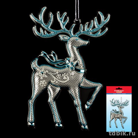 Украшение елочное из ПВХ "Олень ледяной" 16,5см
