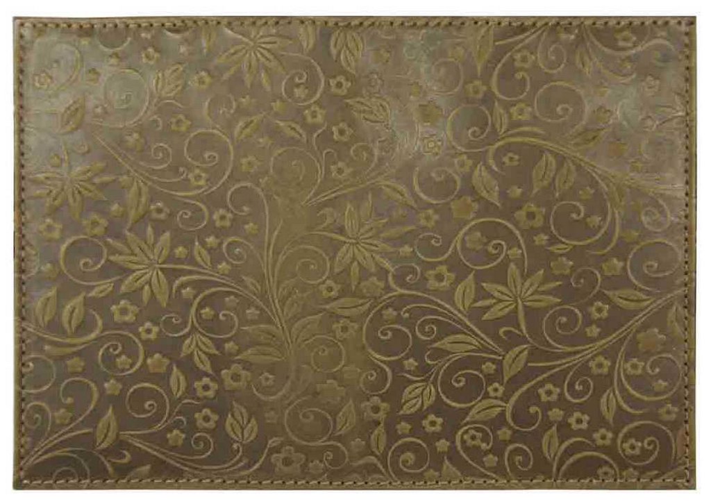 Обложка для автодокументов, нат. кожа "Флаверс" оливковый