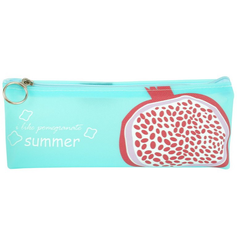 Пенал  для девочки "Фрукты" 20,5*8,5*3,5см ассорти