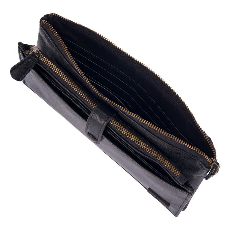 Портмоне Dr.Koffer 20*11 см нат. кожа, черный