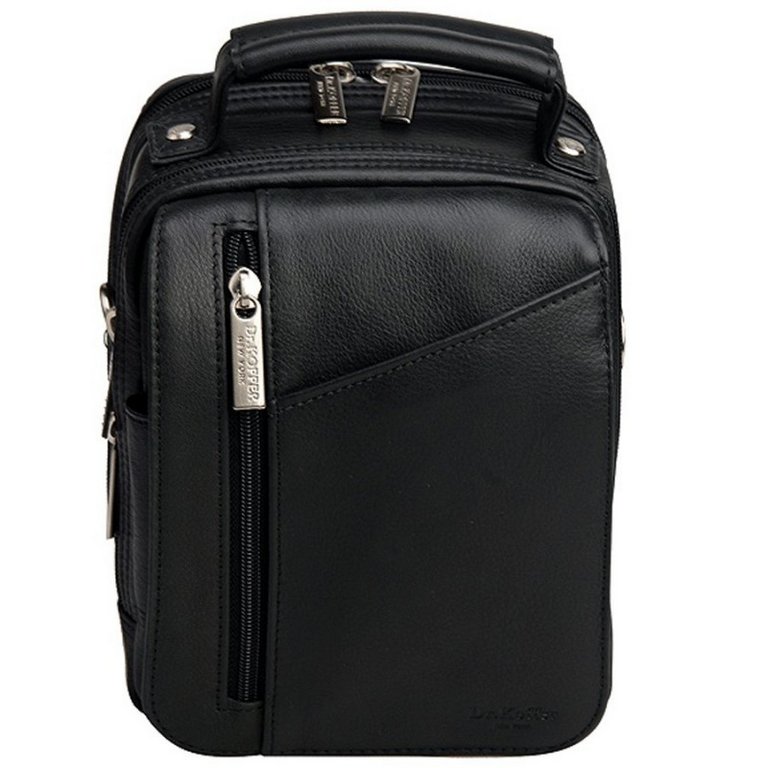 Сумка для документов Dr.Koffer, нат. кожа, черная