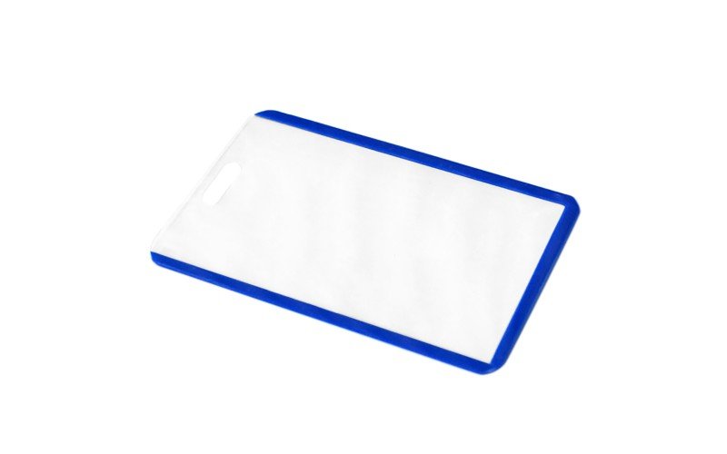 Бейдж вертикальный  65*100мм без шнура, синий