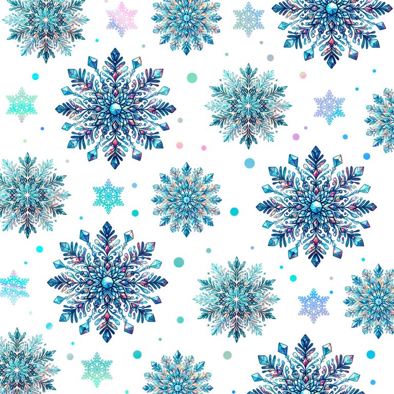 Бумага упаковочная НГ 70*100см  в рулоне (снежинки)