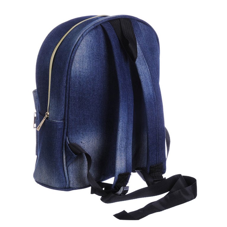 Рюкзак молодежный женский 31*24*10см джинсовая ткань с аппликацией