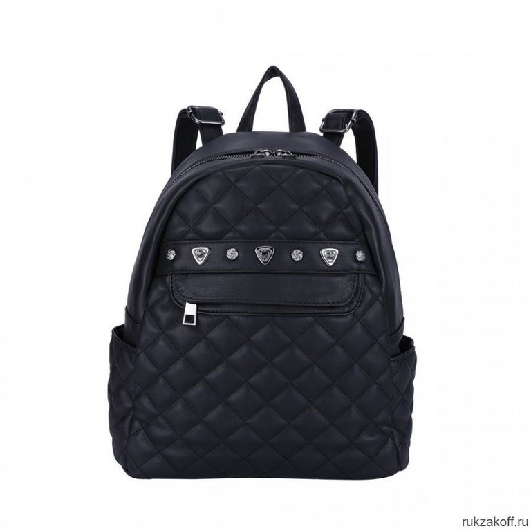 Рюкзак молодежный женский OrsOro иск. кожа, 31*26*13см, черный