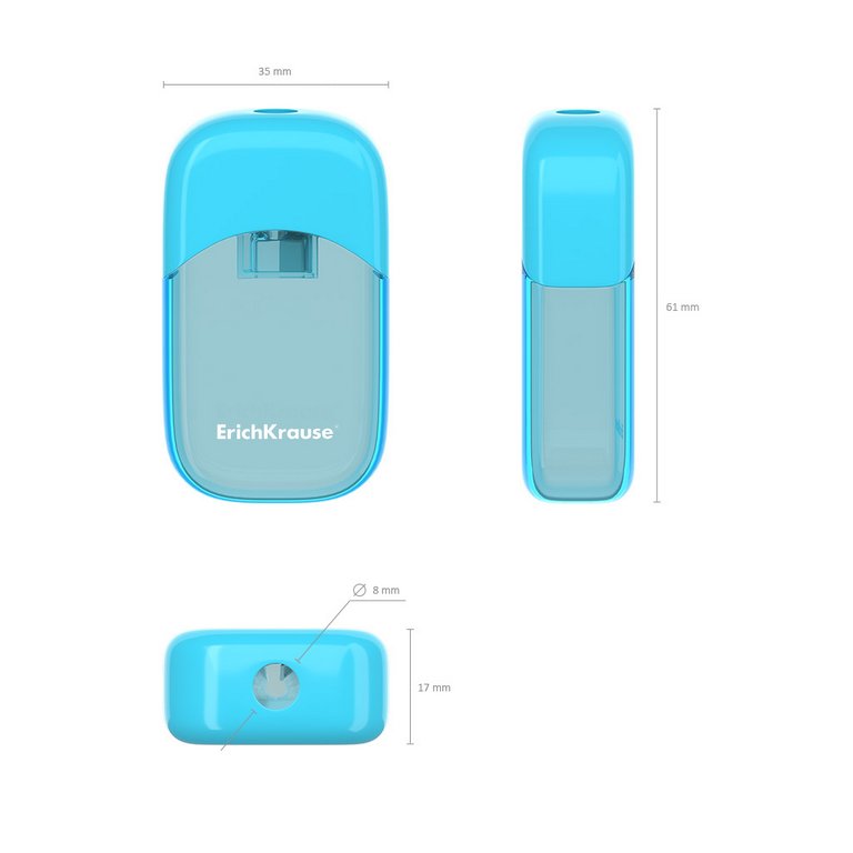 Точилка с контейнером ErichKrause "S-Sharp" ассорти