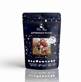 Пазлы деревянные фигурные  61 дет. "Весенний пикник" 5+ Mr.Puzz