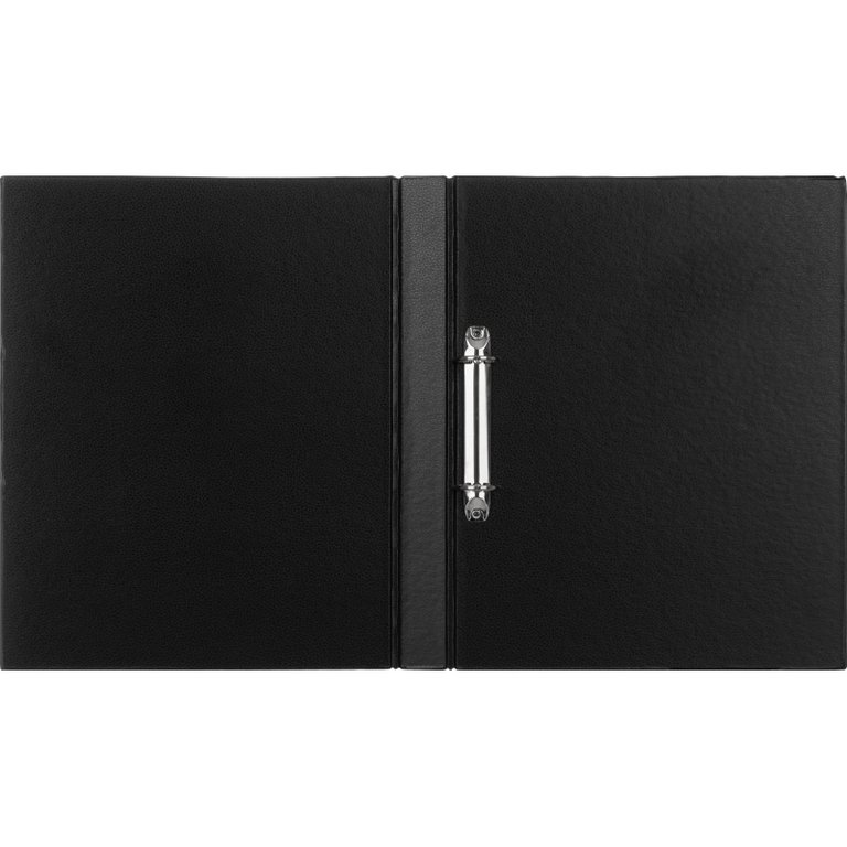 Папка на 2-х кольцах А4 35 мм Attache Selection карман на торце, картон в пленке ПВХ черная