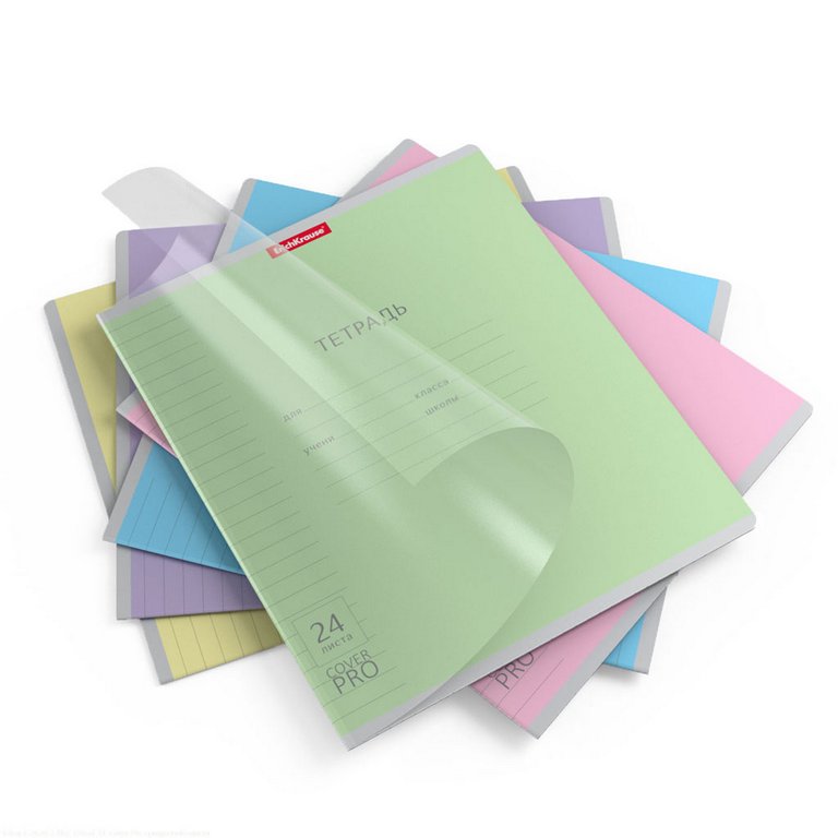Тетрадь 24 лист лин. А5 "Классика  CoverPrоl ассорти пластик. обложка