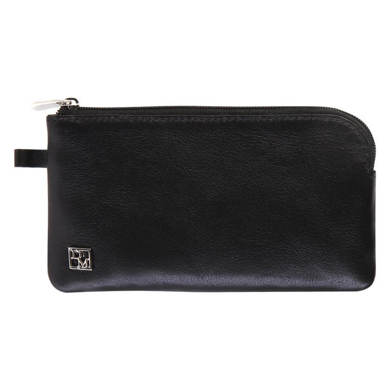 Футляр для ключей  D.Morelli "Модерн" из нат.кожи, на молнии, с RFID-защитой, черный