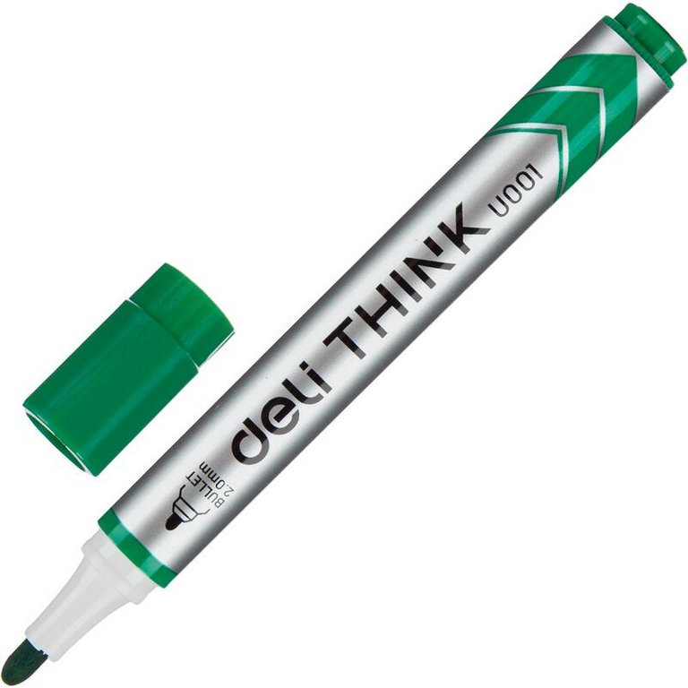 Набор маркеров для доски  4шт Deli Think 2мм круглые (спиртовые) (линия 1,5-3мм)
