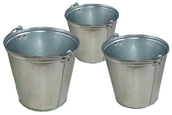 Ведро из нержав. стали 9 л. с крышкой