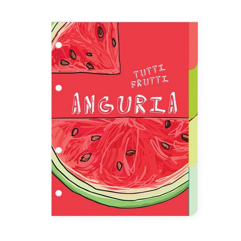 Разделители для тетради на кольцах А5 4л. "FRESH & FRUITY"