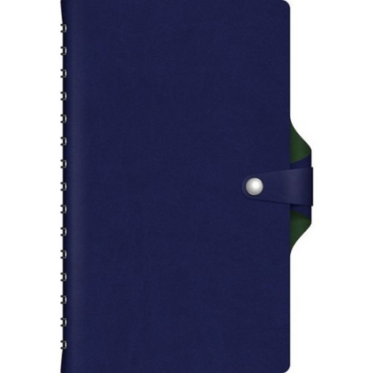 Ежедневник без дат 148*210 мм Hatber "Vivella bicolour" 128л.,ляссе, тон.блок, клапан, синий/зеленый