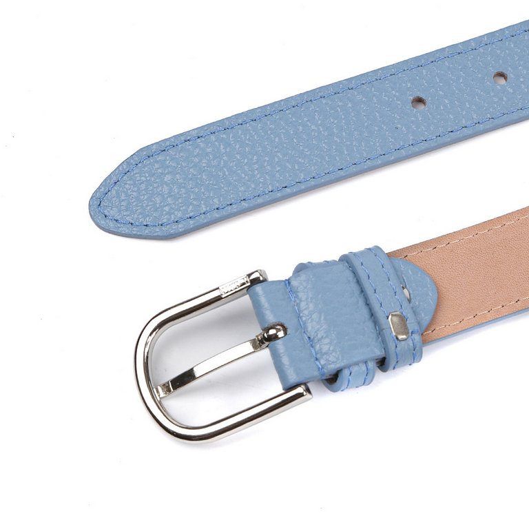Ремень FABRETTI женский, натуральная кожа, размер 120, голубой
