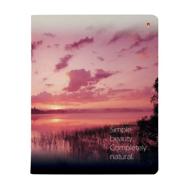 Тетрадь 48 лист кл. А5 на скрепке, фольга "Природа. Пейзажи"