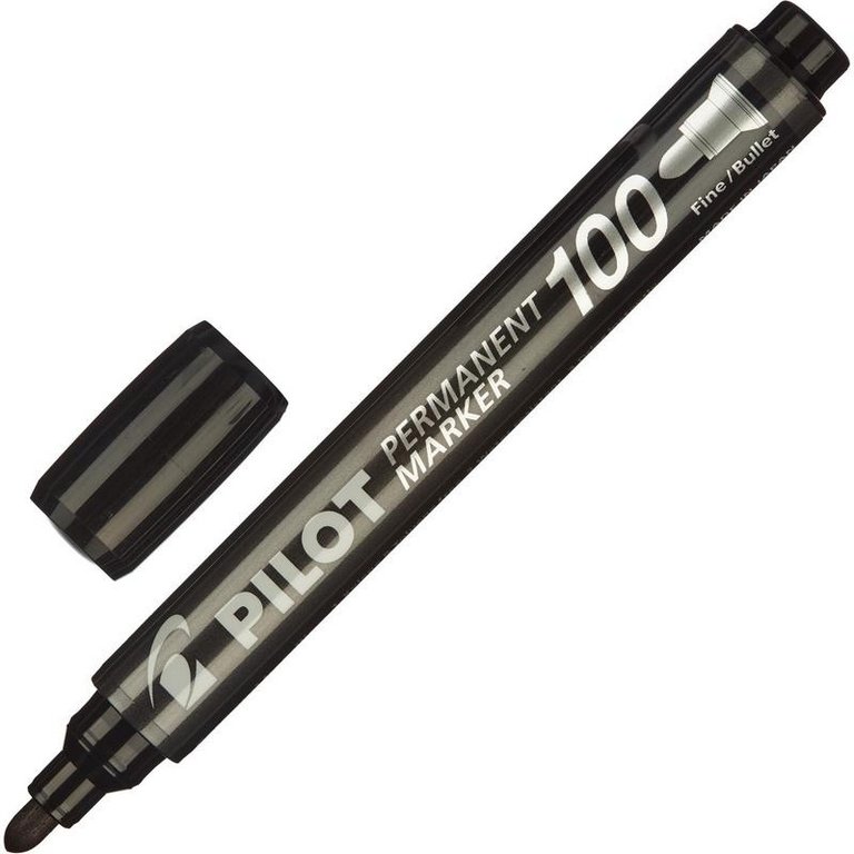 Маркер перманентный  2,5 мм Pilot круглый, черный