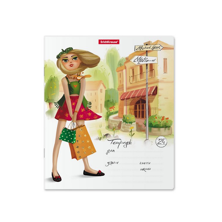 Тетрадь 24 лист лин. А5 "Девочки-красавицы"