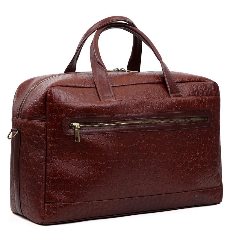 Сумка дорожная FABRETTI 50*30*19, нат. кожа, коричневый