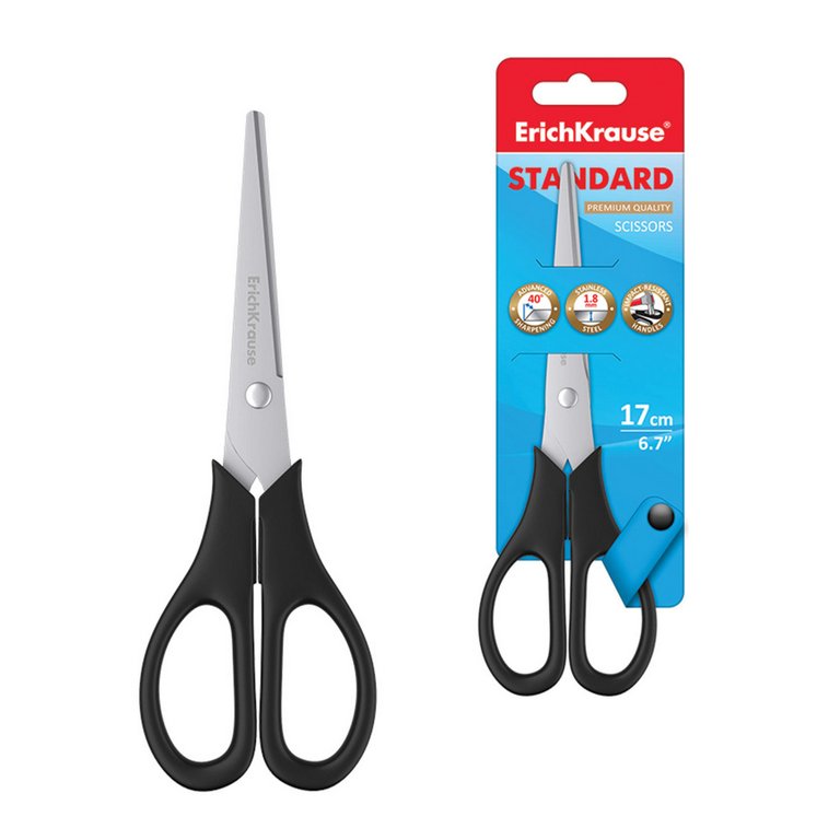 Ножницы 170 мм пластмас. рукоятка Erich Krause Standard