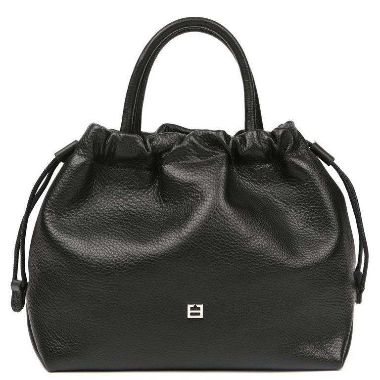 Сумка женская FABRETTI 24х21х12 см, нат. кожа, черный