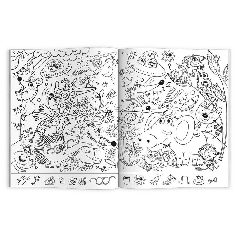 Раскраска А4 Виммельбух "Монстрики" 6л Феникс+