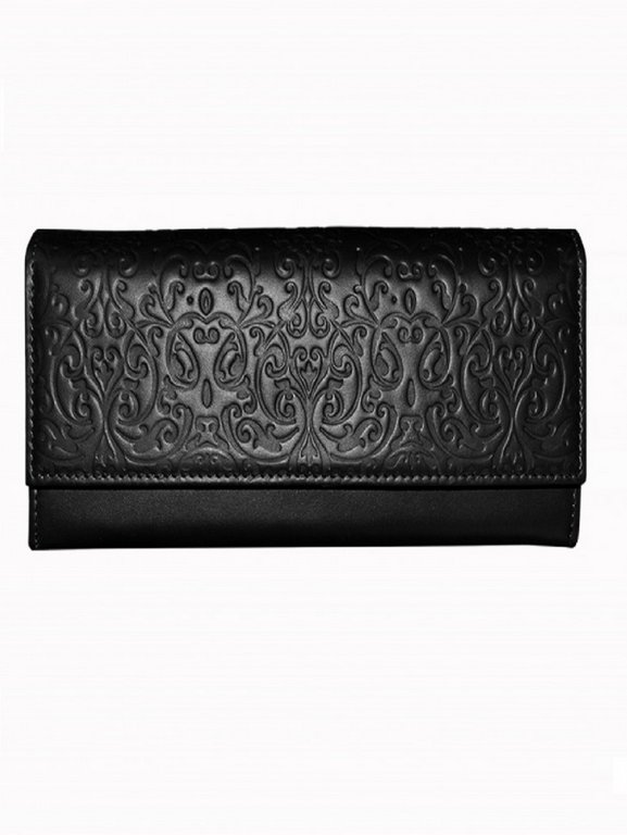 Портмоне D.Morelli женское "Энжи" большое  нат. кожа, черное