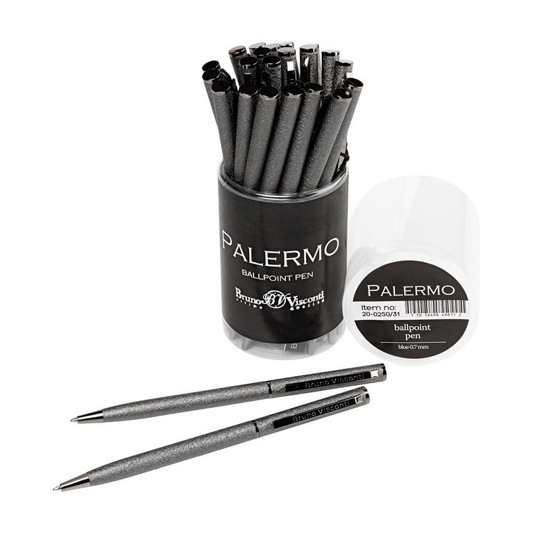 Ручка шариковая Bruno Visconti "Palermo"  с эффктом винтаж графитовый (стерж.117мм)
