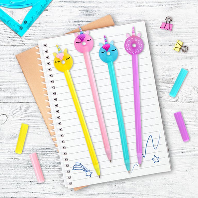 Ручка шариковая сувенирная "Единорог-пончик" 0,7мм, синяя (ассорти) ЮНЛАНДИЯ