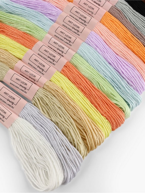 Набор ниток мулине 8 м, 24 шт ART UZOR