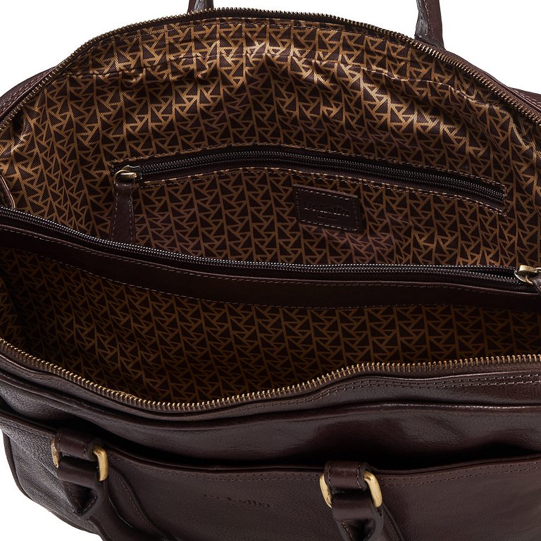 Сумка для документов Dr.Koffer 38*28*6см, нат. кожа, темно-коричневая