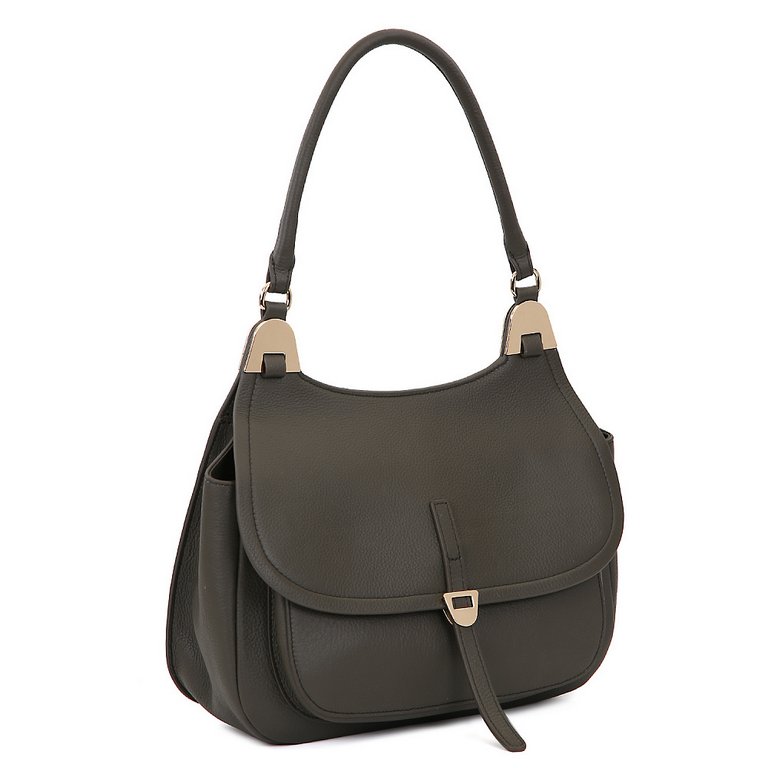 Сумка женская FABRETTI 29*23*10см, нат. кожа, табачный