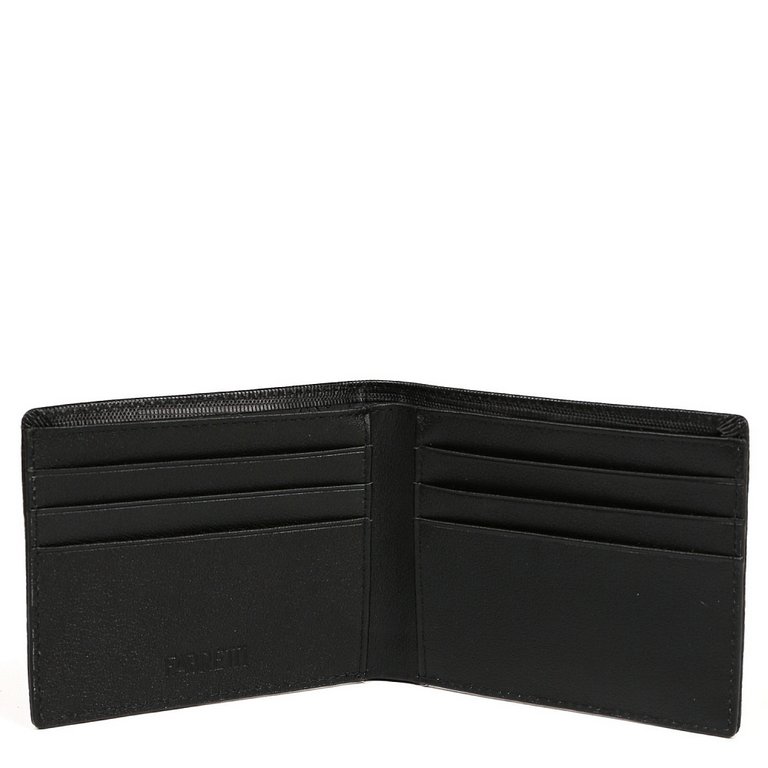 Портмоне FABRETTI мужское, нат. кожа, 11,5*9,5*2,5 см, черный