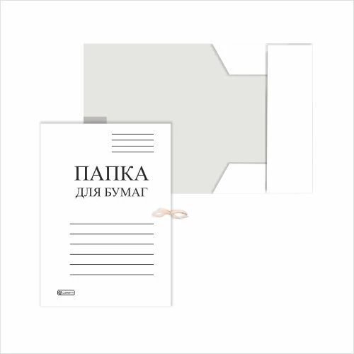 Папка с завязками мелован. картон 280 г/м2 Lamark