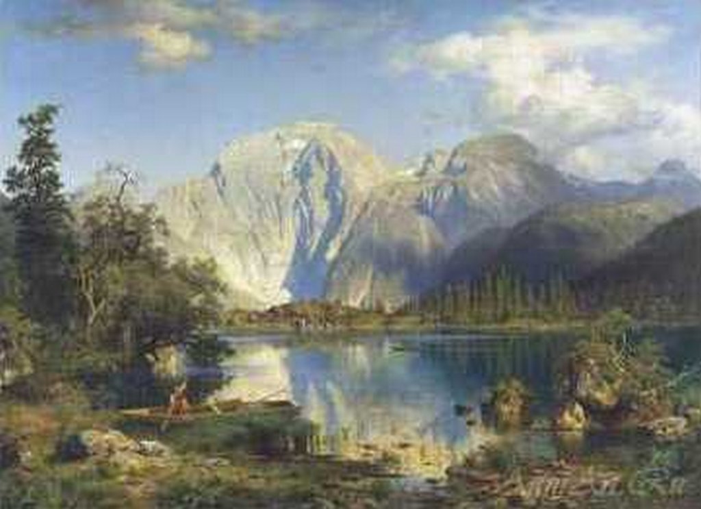 Постер на бумаге 50*70см, А.В. Леу "Пейзаж" 1886г